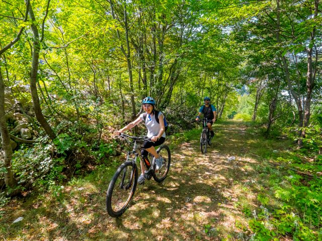 In E-Bike alla Foresta di San Gerbone